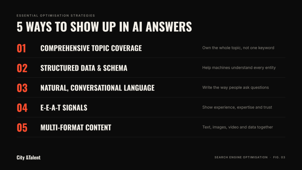 Five strategies for optimising content for Google's Search Generative Experience